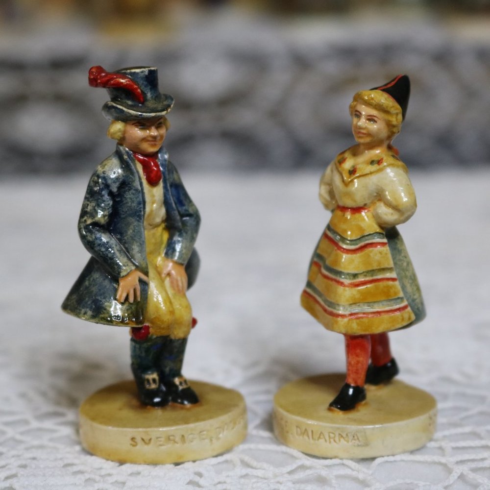 Sebastian Miniatures Couple Dancers Sverige Dalarna SML-104 SML-105